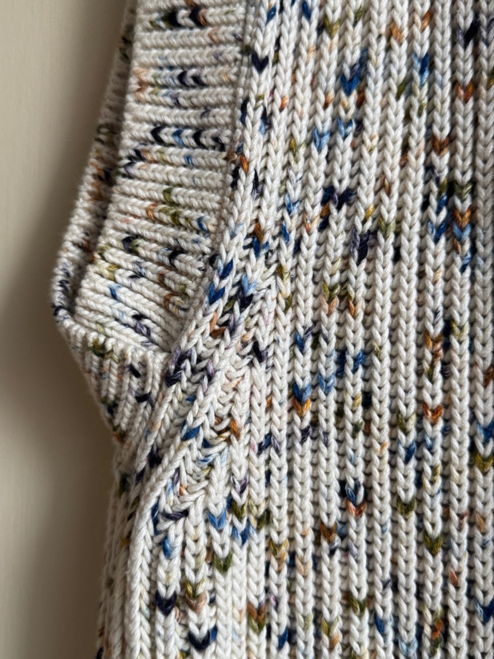 Misha & Puff sea glass Confetti Fisher button up cardigan vest m/l - Picture 2 of 9